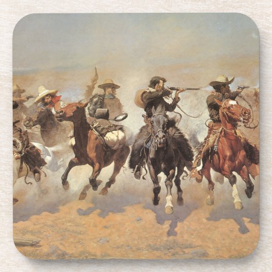 ヴィンテージカウボーイズ、Remingtonによる木材のためのダッシュ コースター (正面)