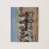 ヴィンテージカウボーイズ、Remingtonによる木材のためのダッシュ ジグソーパズル (縦)