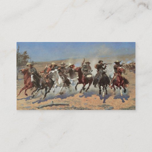 ヴィンテージカウボーイズ、Remingtonによる木材のためのダッシュ 名刺 (裏面)