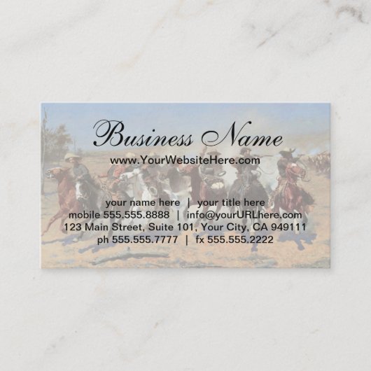 ヴィンテージカウボーイズ、Remingtonによる木材のためのダッシュ 名刺 (正面)