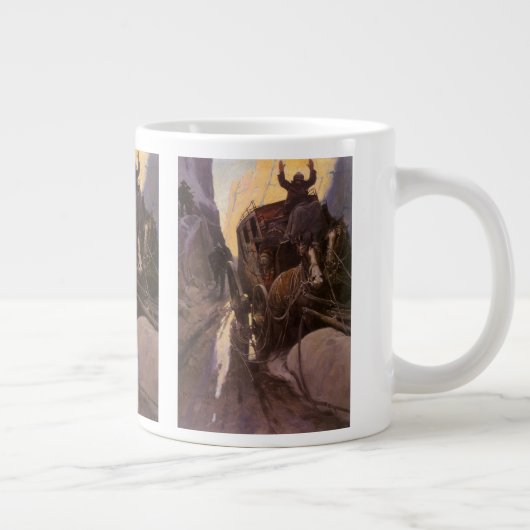 ヴィンテージカウボーイズNCワイエスでキャニオンでホールドアップ ジャンボコーヒーマグカップ (右)