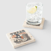 ヴィンテージカウボーイテキサス州 ストーンコースター (横)