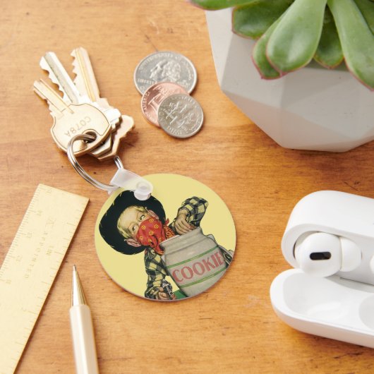 ヴィンテージカウボーイトイガンハンドインザクッキージャー キーホルダー (デスク)