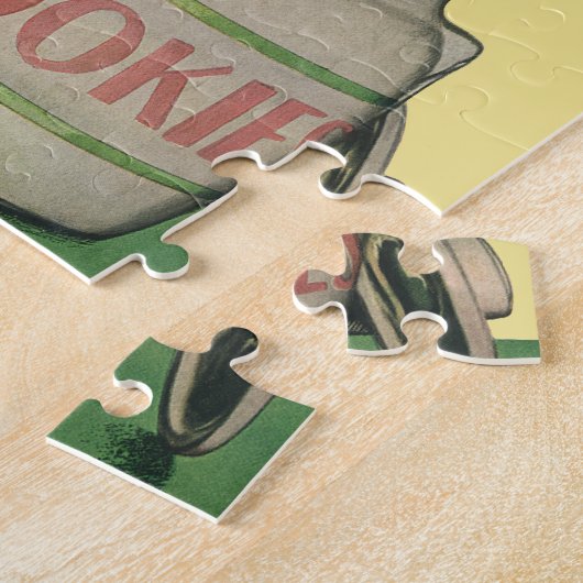 ヴィンテージカウボーイトイガンハンドインザクッキージャー ジグソーパズル (側面)