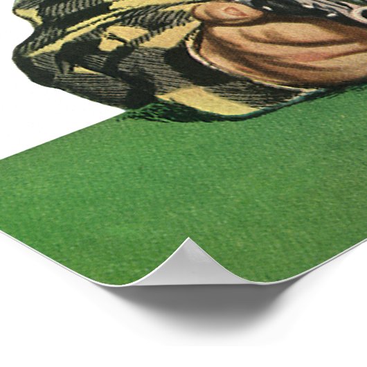 ヴィンテージカウボーイトイガンハンドインザクッキージャー ポスター (角)