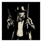 ヴィンテージカウボーイトランプいくつかの民主党員を蹴る準備ができている ポスター (正面)