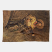 ヴィンテージカウボーイトーマスエイクンズ歌 キッチンタオル (横)