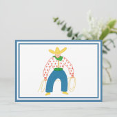 ヴィンテージカウボーイフラットサンキューカード サンキューカード (スタンド正面)