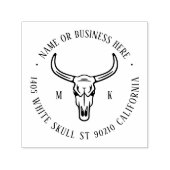 ヴィンテージカウボーイブルヘッドネーム差出人住所 セルフインキングスタンプ (デザイン)