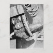 ヴィンテージカウボーイブーツと拍車写真  ポストカード (正面)