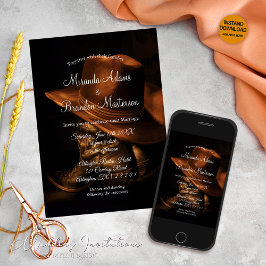 ヴィンテージカウボーイブーツ素朴カントリーウェディング 招待状