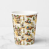 ヴィンテージカウボーイ女性のカーボーイカントリーキッズポニーサボス 紙コップ (右)