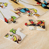 ヴィンテージカウボーイ女性のカーボーイカントリーキッズポニーサボテン ジグソーパズル (側面)