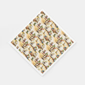 ヴィンテージカウボーイ女性のカーボーイカントリーキッズポニーサボテン スタンダードランチョンナプキン (角)