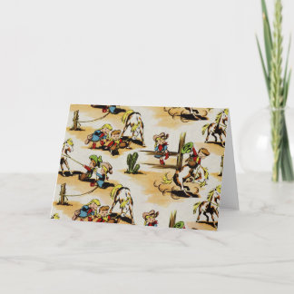 ヴィンテージカウボーイ女性のカーボーイカード カード