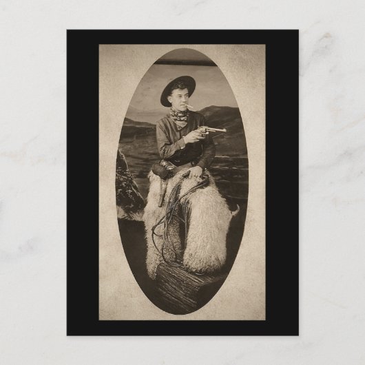 ヴィンテージカウボーイ投げ縄1900 ポストカード (正面)