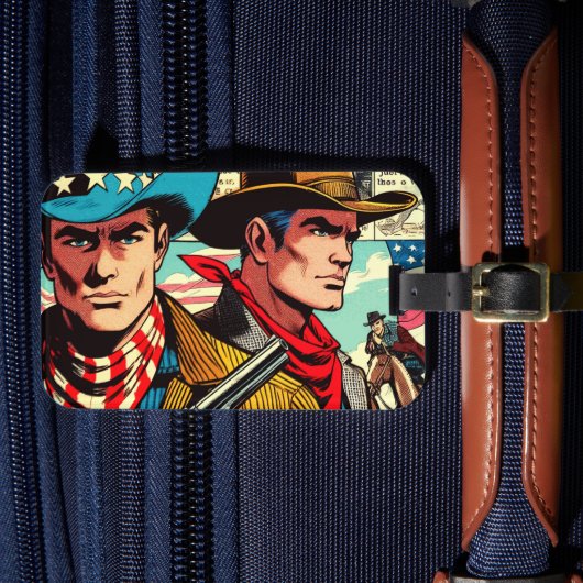 ヴィンテージカウボーイ漫画 ラゲッジタグ (正面インサイチュ4)