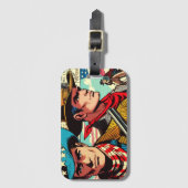 ヴィンテージカウボーイ漫画 ラゲッジタグ (正面縦)