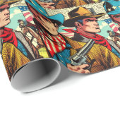 ヴィンテージカウボーイ漫画 ラッピングペーパー (ロールコーナー)