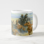 ヴィンテージカウボーイ、ニチのリーダーを倒すレミントン ジャンボコーヒーマグカップ (正面右)