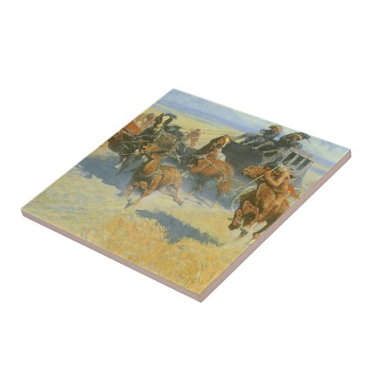 ヴィンテージカウボーイ、ニチのリーダーを倒すレミントン タイル (側面)