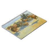 ヴィンテージカウボーイ、ニチのリーダーを倒すレミントン ノートブック (左側)