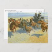 ヴィンテージカウボーイ、ニチのリーダーを倒すレミントン ポストカード (正面/裏面)