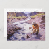 ヴィンテージカウボーイ、パン金ゴールド、ワイオミングバイリー ポストカード (正面/裏面)