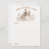 ヴィンテージカウボーイ ファーストロデオ タイムカプセルカード 招待状 (正面)