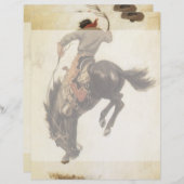 ヴィンテージカウボーイ、ブロンコバスター勉強by NC Wyeth (正面/裏面)