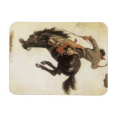 ヴィンテージカウボーイ、ブロンコバスター勉強by NC Wyeth マグネット (横)