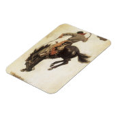 ヴィンテージカウボーイ、ブロンコバスター勉強by NC Wyeth マグネット (左側)