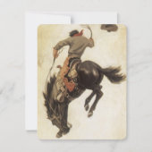 ヴィンテージカウボーイ、ブロンコバスター勉強by NC Wyeth 招待状 (正面)