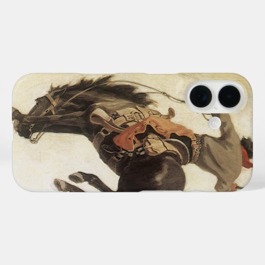 ヴィンテージカウボーイ、ブロンコバスター勉強by NC Wyeth Case-Mate iPhoneケース (裏面 (横))