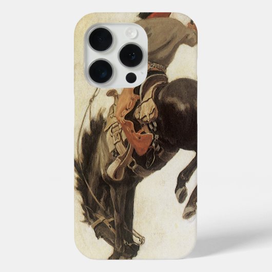 ヴィンテージカウボーイ、ブロンコバスター勉強by NC Wyeth Case-Mate iPhoneケース (裏面)