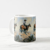 ヴィンテージカウボーイ、プレインズのセンチネルby Dunton コーヒーマグカップ (正面左)