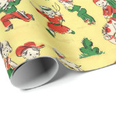 ヴィンテージカウボーイ&女性のカーボーイギフトラップラッピング紙 ラッピングペーパー (ロールコーナー)