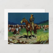 ヴィンテージカウボーイ、農業キャトルランチャーオンザファーム (正面/裏面)