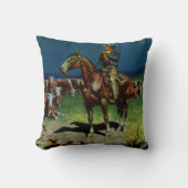 ヴィンテージカウボーイ、農業キャトルランチャーオンザファーム クッション (正面)