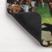 ヴィンテージカウボーイ、農業キャトルランチャーオンザファーム マウスパッド (コーナー)