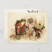 ヴィンテージカエルとバグのはがき ポストカード (正面/裏面)