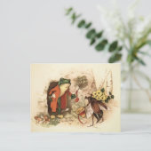 ヴィンテージカエルとバグのはがき ポストカード (スタンド正面)