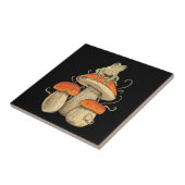 ヴィンテージカエルとマッシュルームコテージコア タイル (側面)