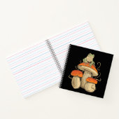 ヴィンテージカエルとマッシュルームコテージコア ノートブック (内部)