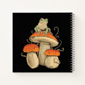 ヴィンテージカエルとマッシュルームコテージコア ノートブック (裏面)