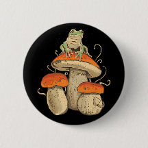 ヴィンテージカエルとマッシュルームコテージコア