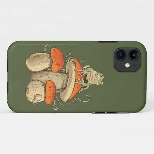 ヴィンテージカエルとマッシュルームコテージコア Case-Mate iPhoneケース (裏面(横))