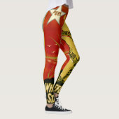 ヴィンテージカエルのコーヒー広告 レギンス (右)