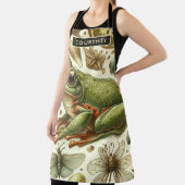 ヴィンテージカエルのシームレスな水色 エプロン (インサイチュ)