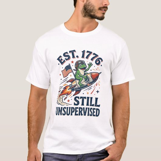 ヴィンテージカエルロケット 創業 1776 無監督 シャツ_1 Tシャツ (正面)
